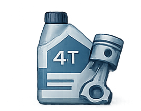 Icono de aceite 4T con pistón para lubricantes de motor